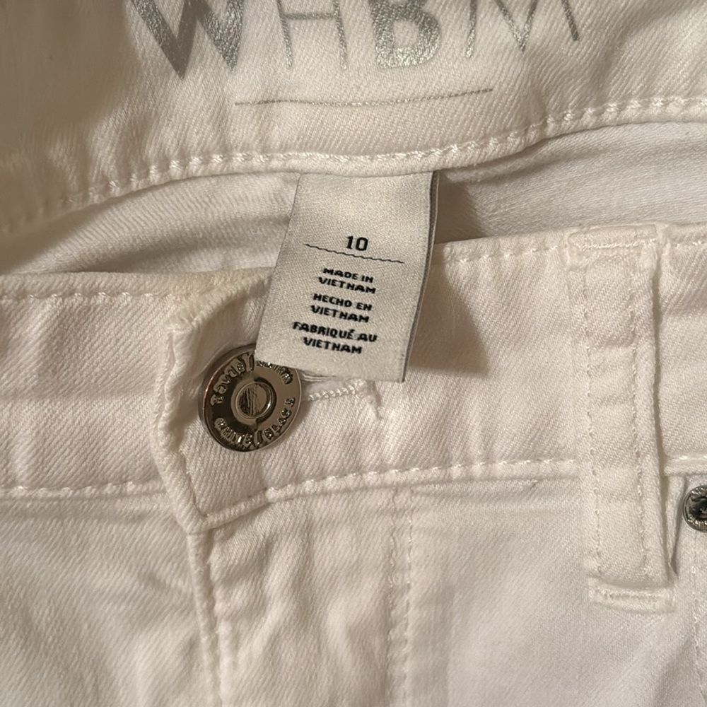 WHBM Women's Slim Crop White Skinny Jeans Size 10 EUC - Picture 3 of 16
